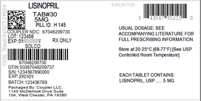 Label (43547 352 11 Lisinopril 5mg 67046 2097 30)